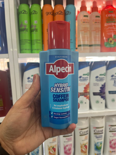 شامپو هیبرید کاتئین آلپسین (Alpecin) مخصوص پوست سر حساس و خشک حجم ۲۵۰ میل