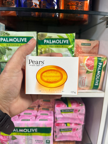 صـابـون شـفـاف و مـلـایـم پـیـرز (Pears) مـدل Pure & Gentle حاوی روغنهای طبیعی - ۱۲۵ گرم