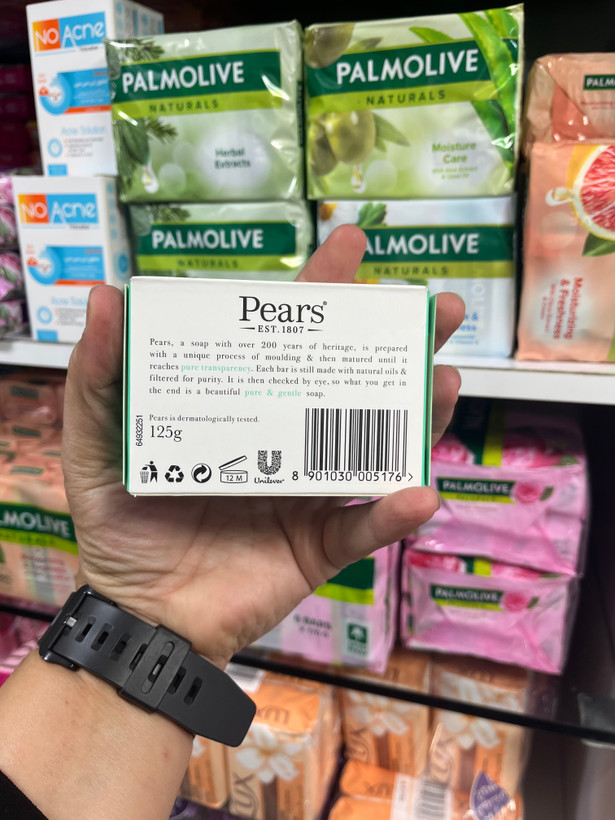 صـابـون شـفـاف و مـلـایـم پـیـرز (Pears) مـدل Pure & Gentle حـاوی عـصـاره شـکـوفـه لـیـمـو - ۱۲۵ گرم