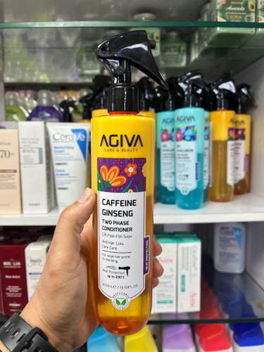 اسـپـری دوفـاز مـو آگـیـوا (Agiva) مـدل Caffeine & Ginseng ضـد ریـزش - ۴۰۰ میلیلیتر