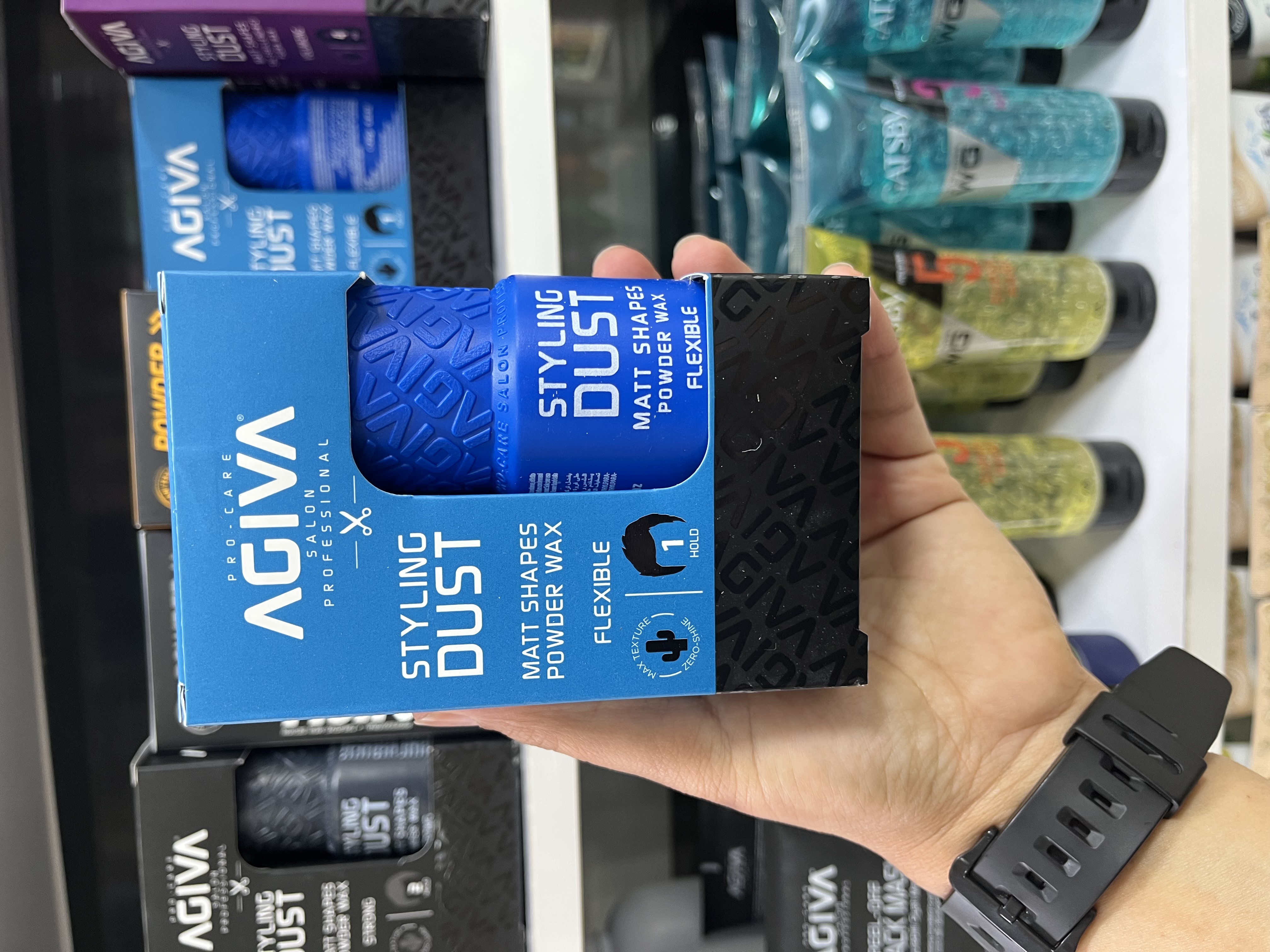 پودر حجم‌دهنده و مات‌کننده مو آگیوا (Agiva) مدل Styling Dust - اثر مات و تثبیت طولانی - سری Procare Salon Professional