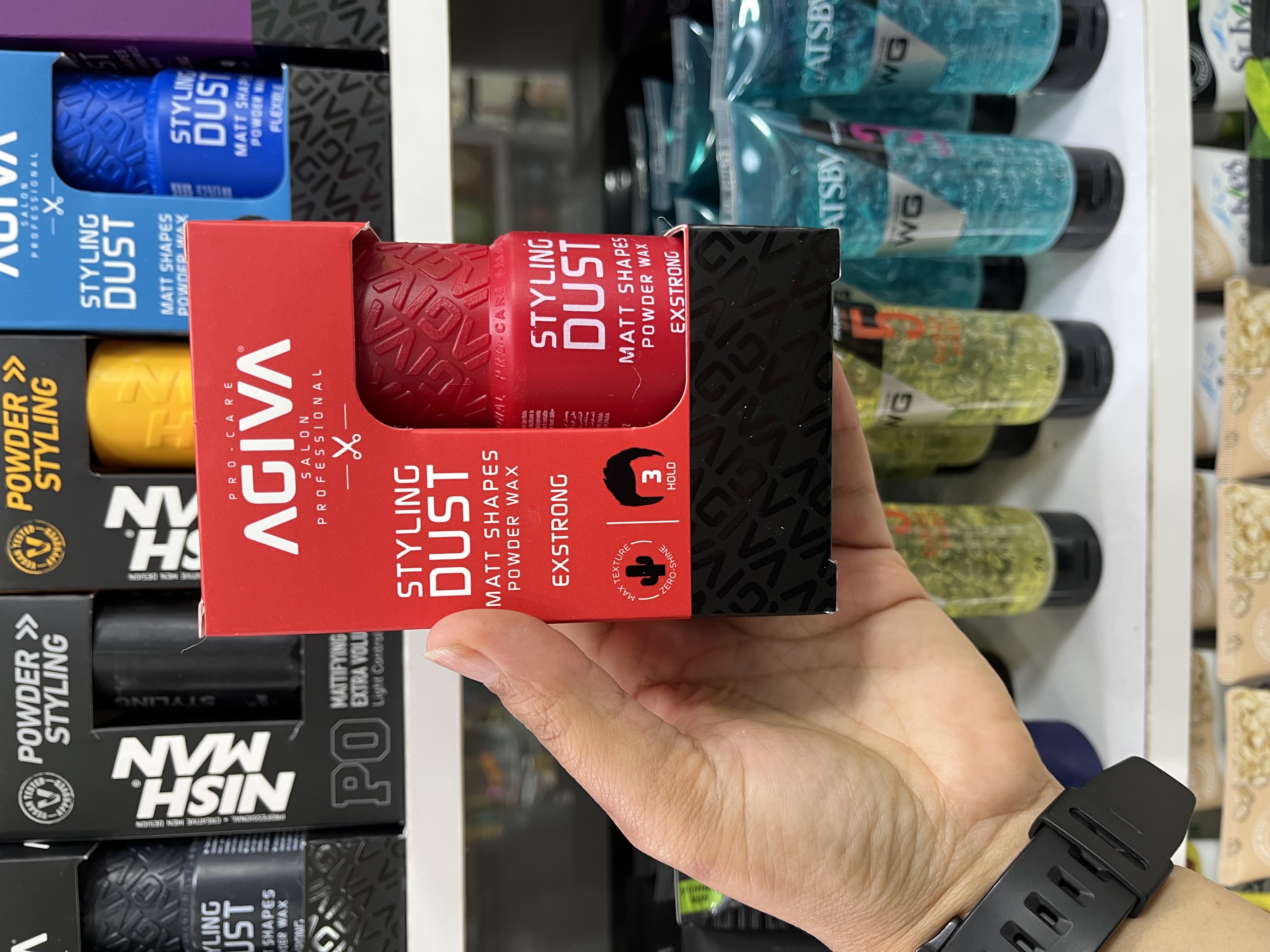 پودر حجم‌دهنده و مات‌کننده مو آگیوا (Agiva) مدل Styling Dust - اثر مات و تثبیت طولانی - سری Procare Salon Professional