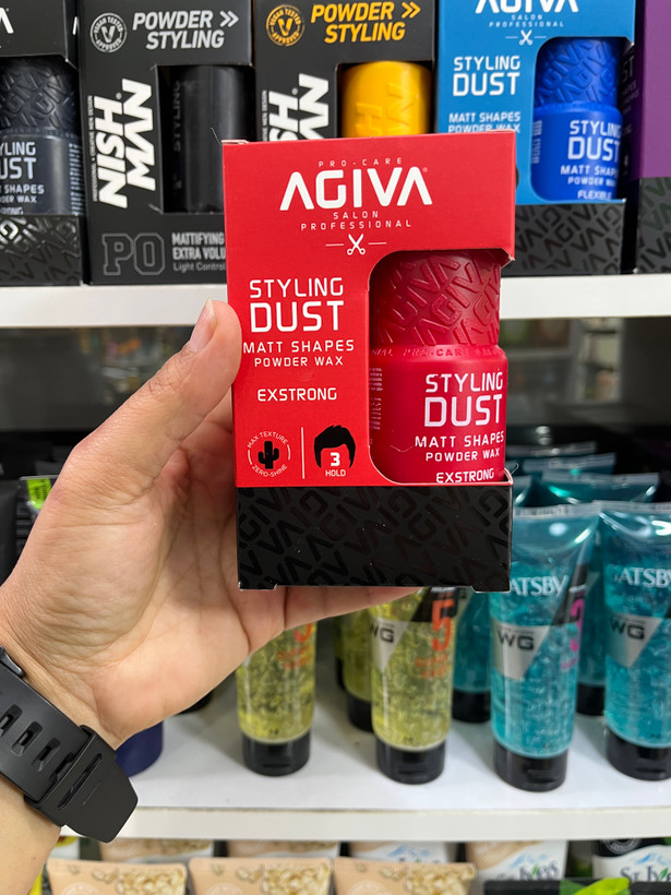 پودر حجمدهنده و ماتکننده مو آگیوا (Agiva) مدل Styling Dust - اثر مات و تثبیت طولانی - سری Procare Salon Professional