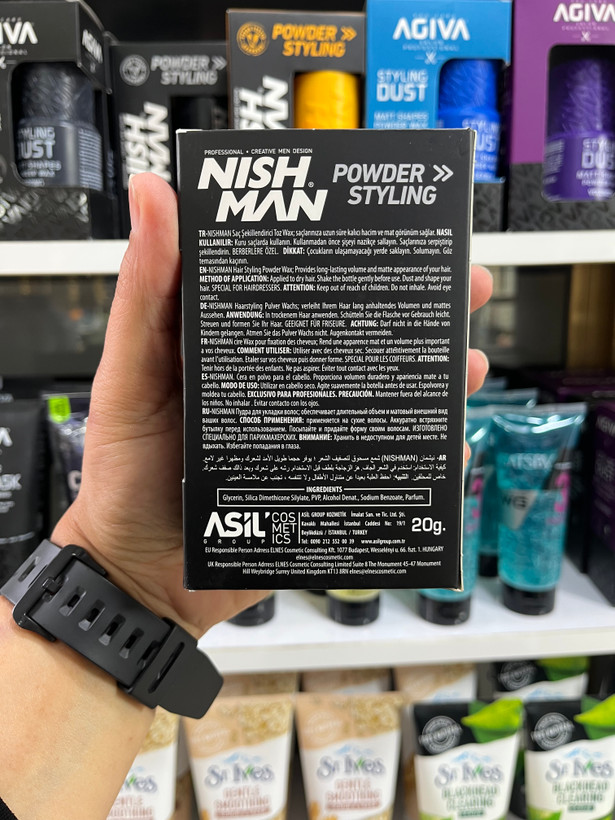 پودر حجمدهنده و ماتکننده مو نیش من (Nish Man) مدل Mattifying Extra Volume - کنترل سبک - ۲۰ گرم