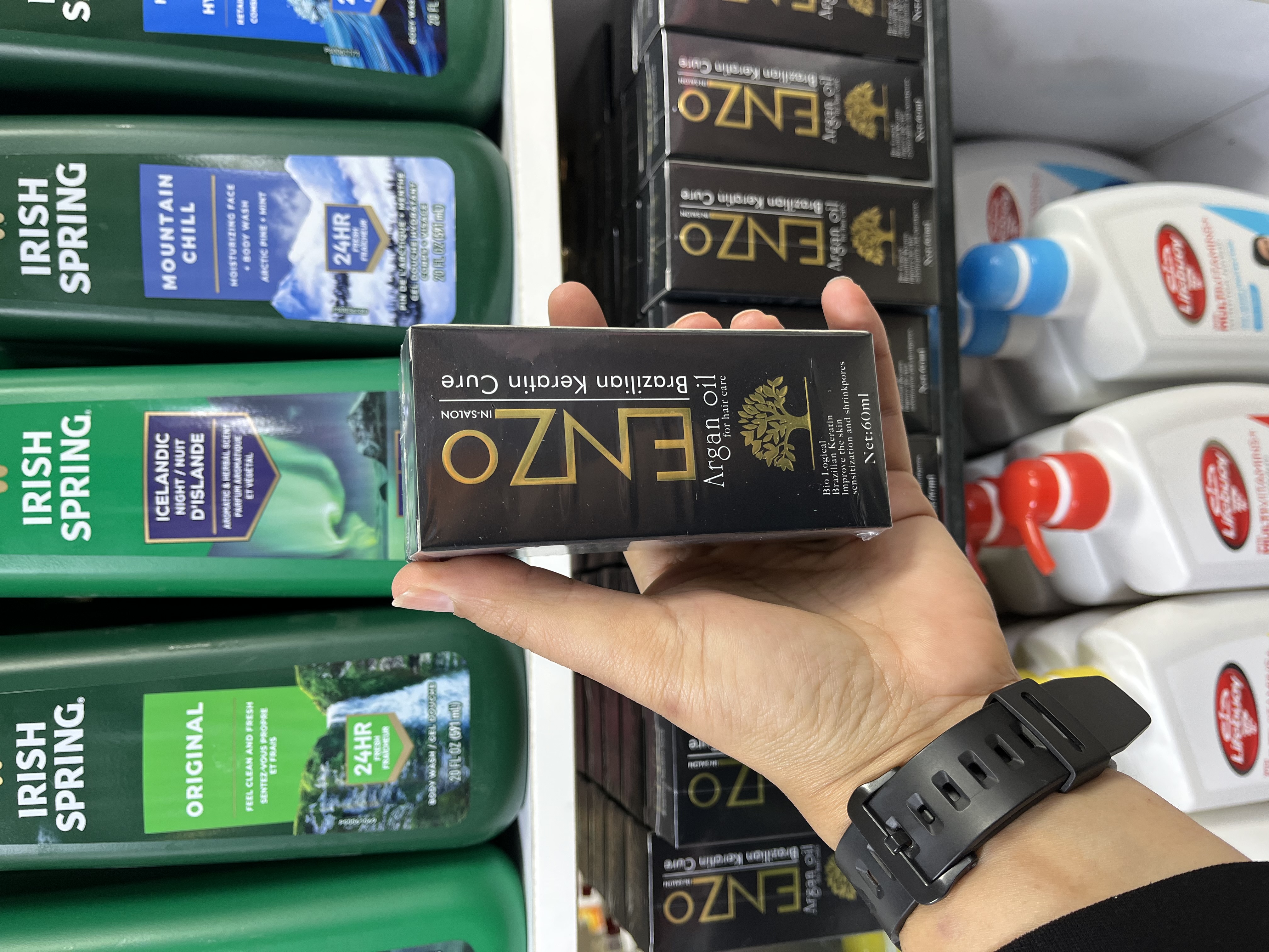 سرم مو انزو (Enzo) مدل Brazilian Keratin Cure - ترمیم‌کننده و درخشان‌کننده حرفه‌ای - سری In-Salon