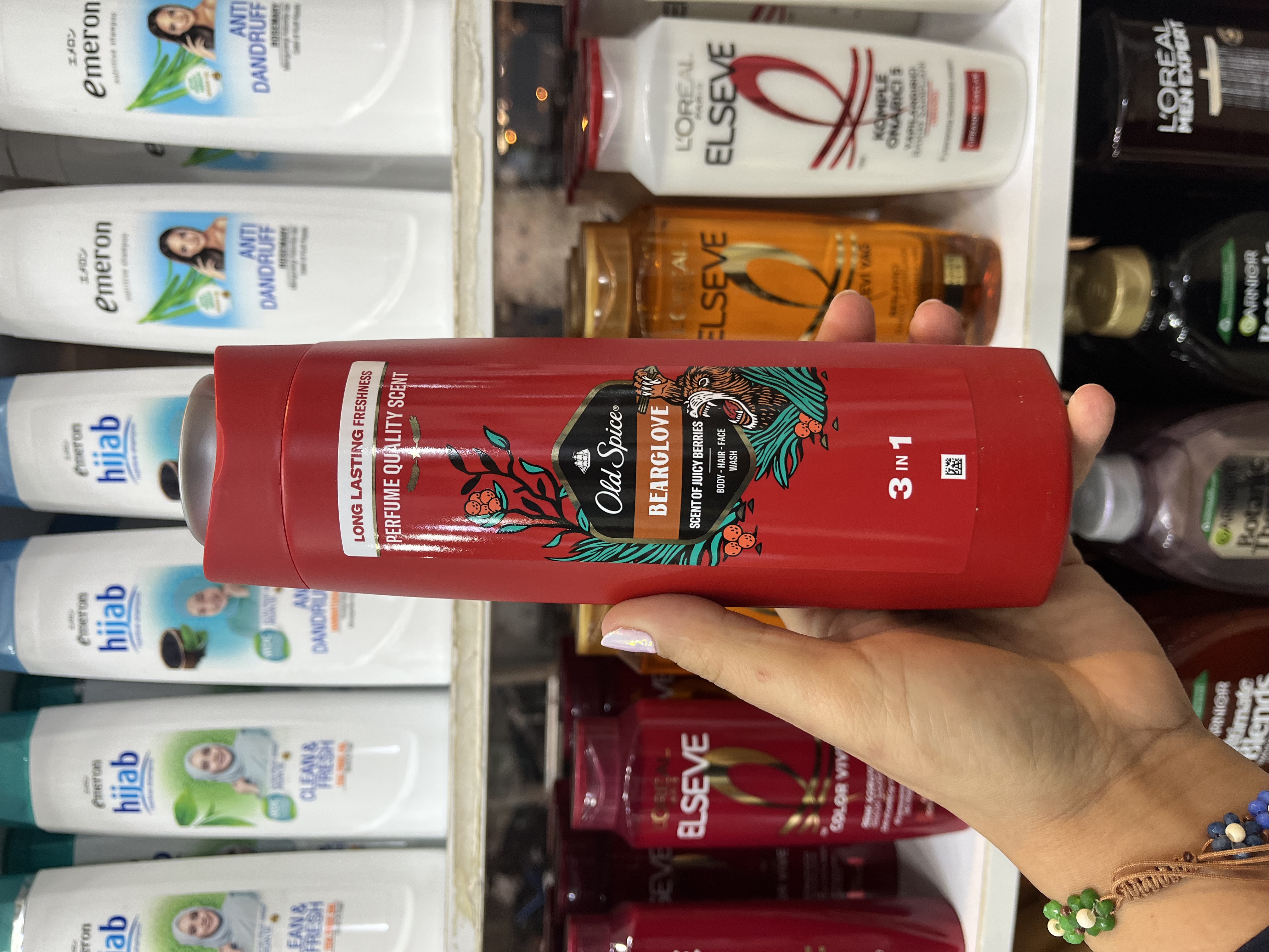 شامپو ۳ کاره سر، بدن و صورت اولد اسپایس (Old Spice) مدل Bearglove - حجم ۴۰۰ میلی‌لیتر