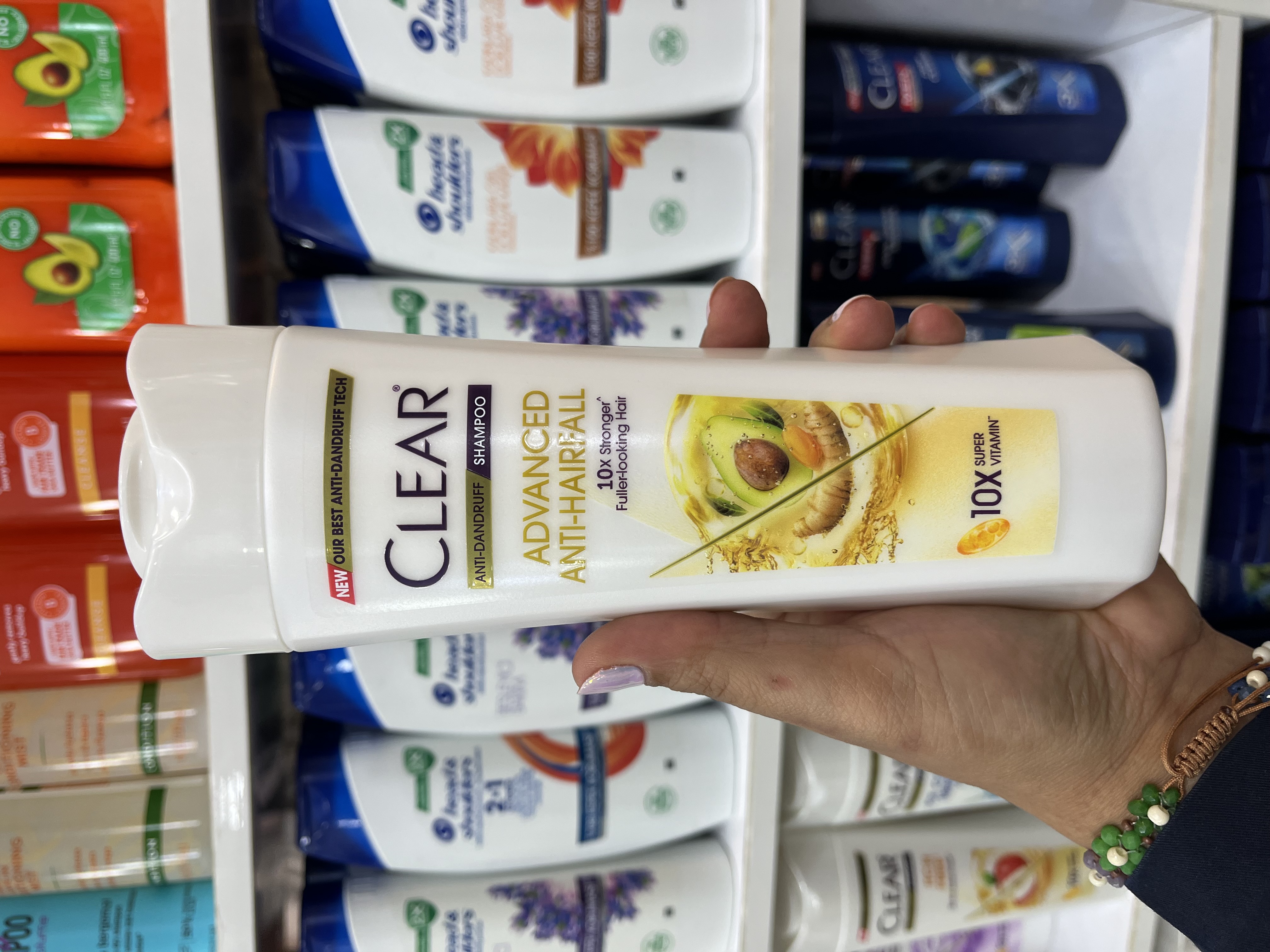 شامپو ضد شوره و ضد ریزش مو کلیر (CLEAR) مدل Advanced Anti-Hairfall - ده برابر قوی‌تر300میل