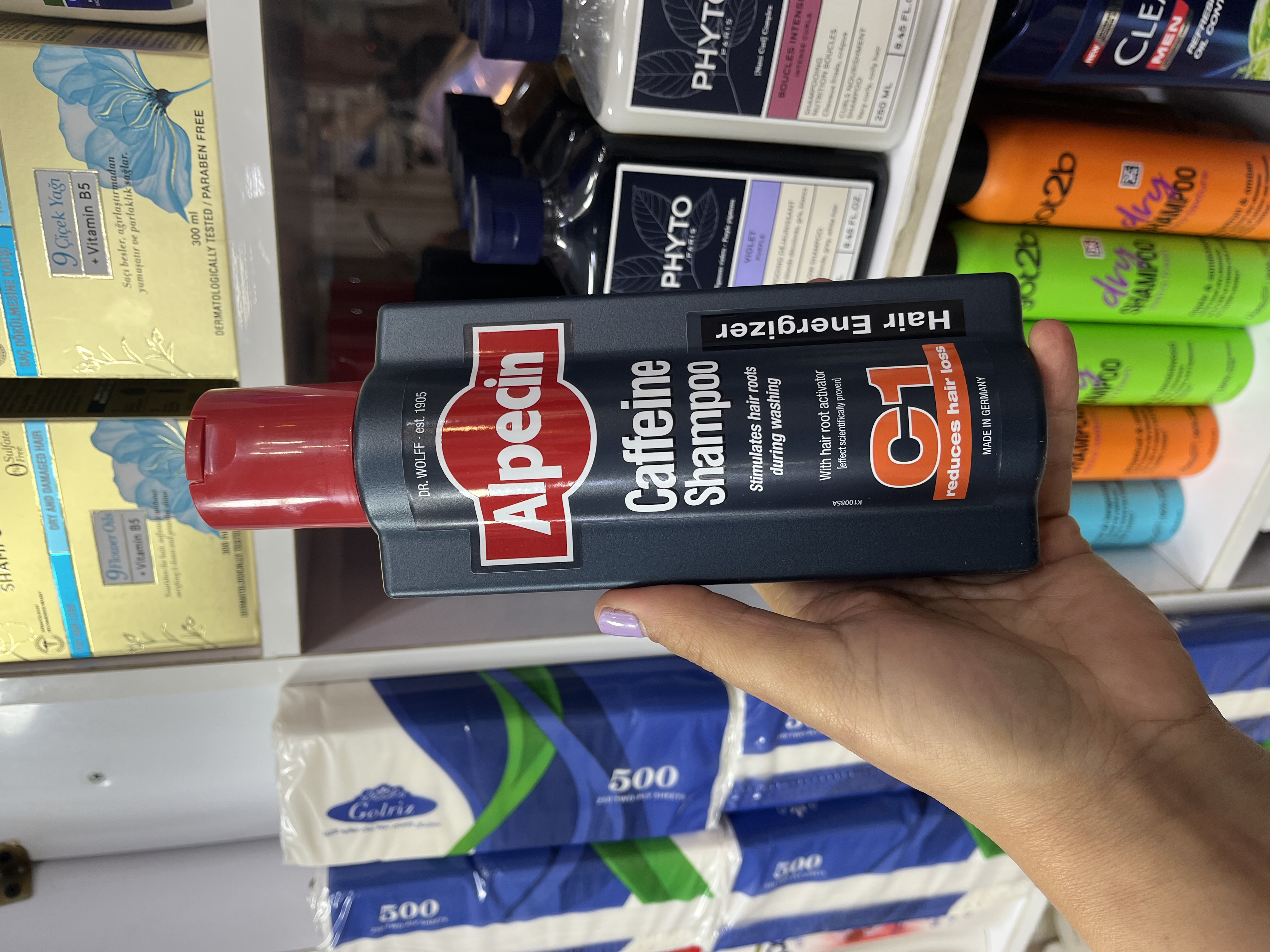 شامپو کافئین آلپسین (Alpecin) مدل C1 ضد ریزش و انرژی‌بخش حجم 375 میلی‌لیتر