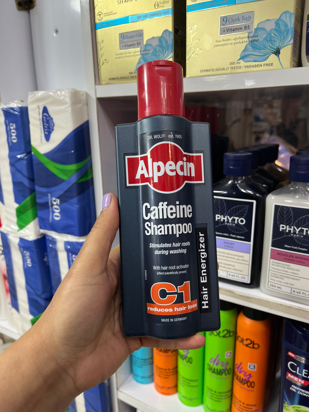 شامپو کافئین آلپسین (Alpecin) مدل C1 ضد ریزش و انرژیبخش حجم 375 میلیلیتر