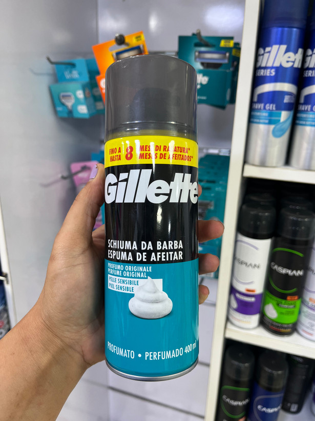 کف/فوم اصلاح جلیت (Gillette) مدل Comfort Aqua با رایحه کلاسیک (Original) - ۴۰۰ میلیلیتر