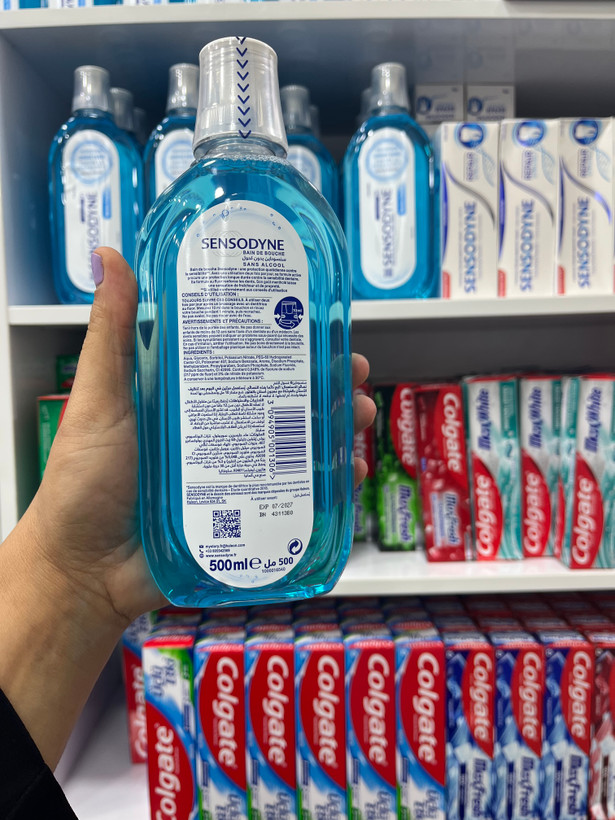 دهانشویه تخصصی ضد حساسیت سنسوداین (Sensodyne) - مدل بدون الکل - حجم ۵۰۰ میلیلیتر (ساخت آلمان)