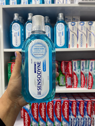 دهانشویه تخصصی ضد حساسیت سنسوداین (Sensodyne) - مدل بدون الکل - حجم ۵۰۰ میلیلیتر (ساخت آلمان)