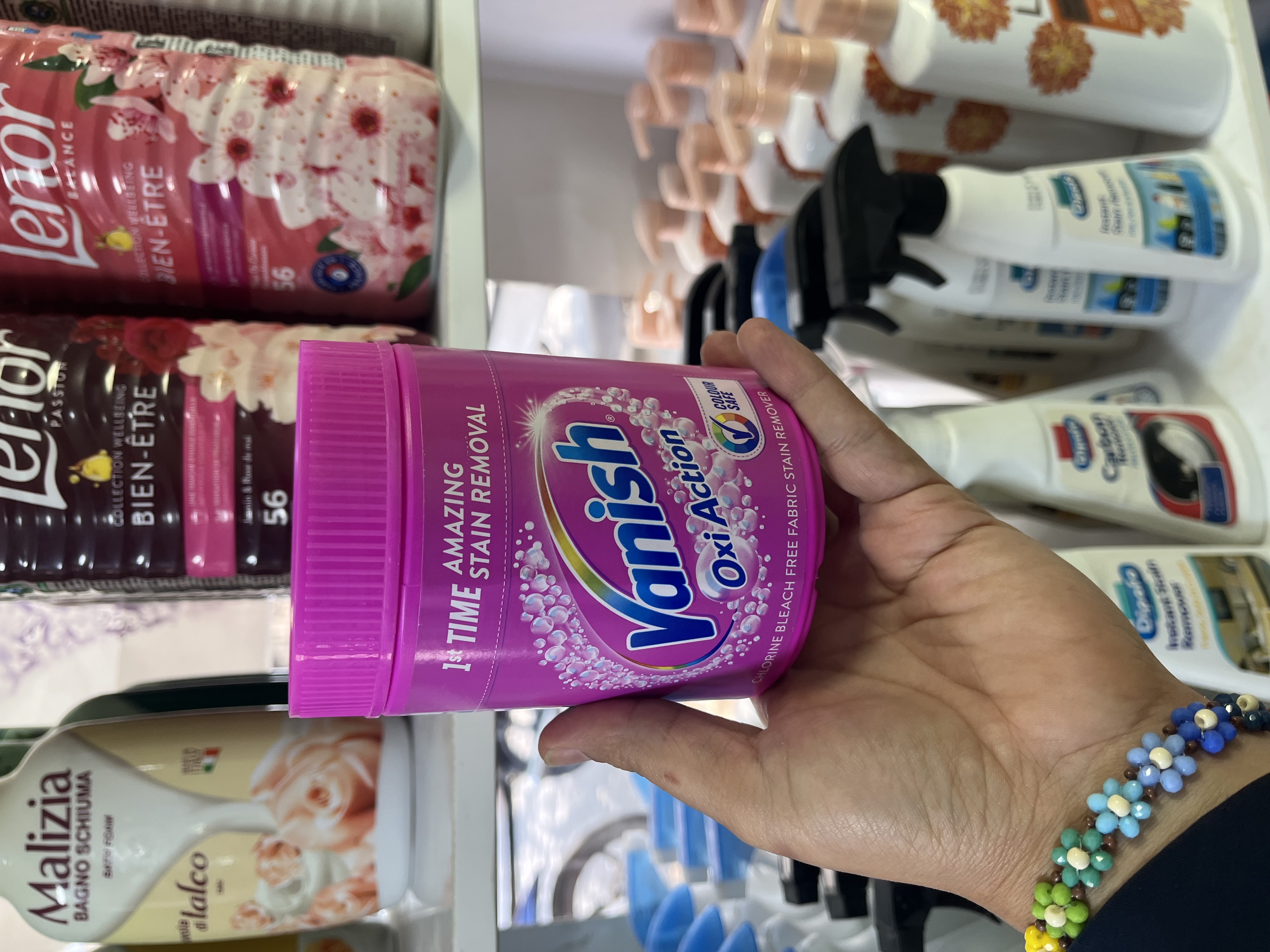 پودر لکه‌بر و محافظ رنگ لباس ونیش (Vanish) مدل Oxi Action – Colour Safeگرم470